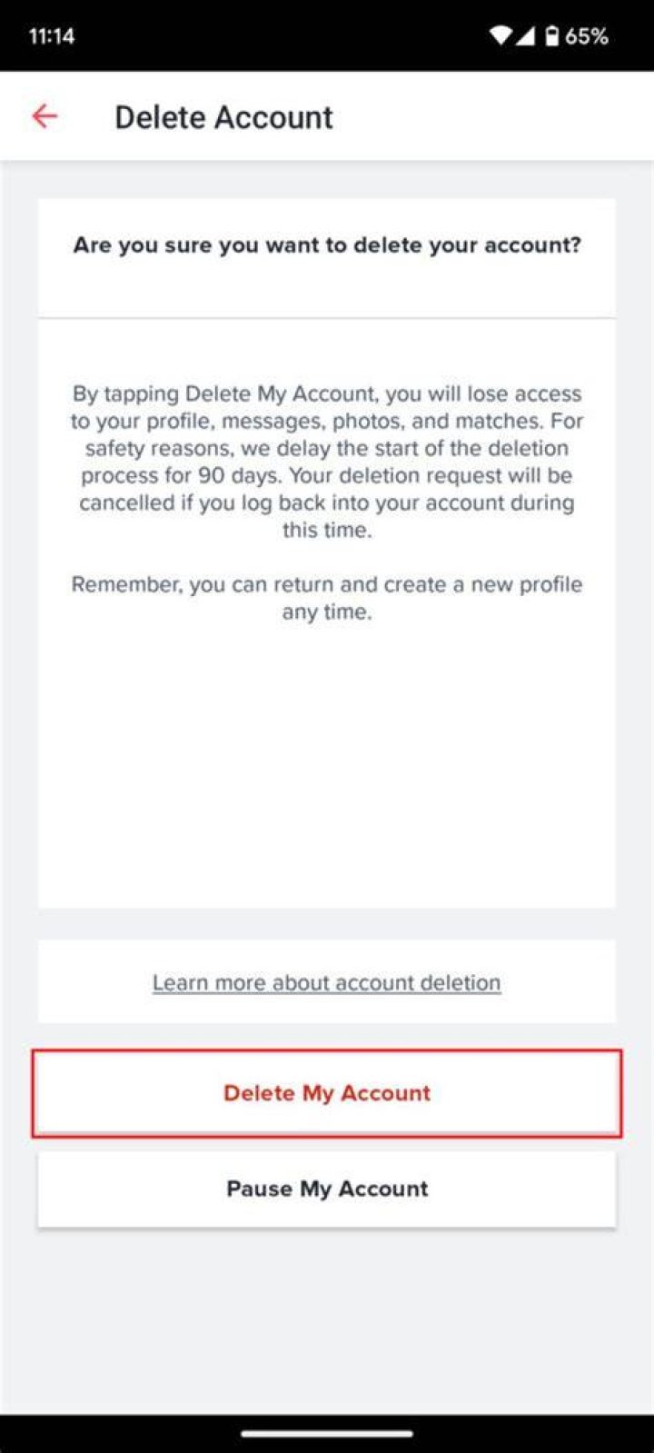 Can I use the same number if I delete my Tinder account?