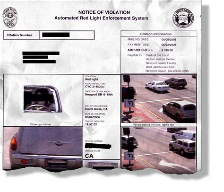 How long does a red light ticket take to come in the mail UK?