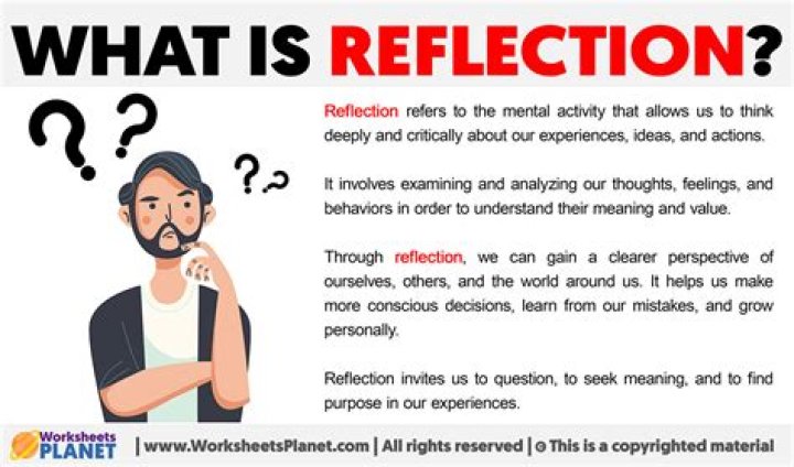 What does reflect on something mean?