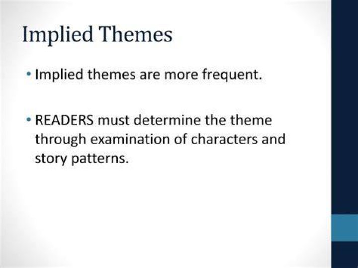 What is an implied theme?