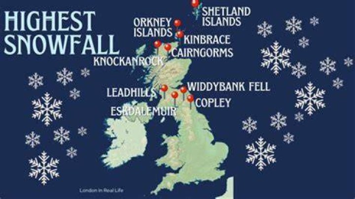 What is the snowiest place in the UK?