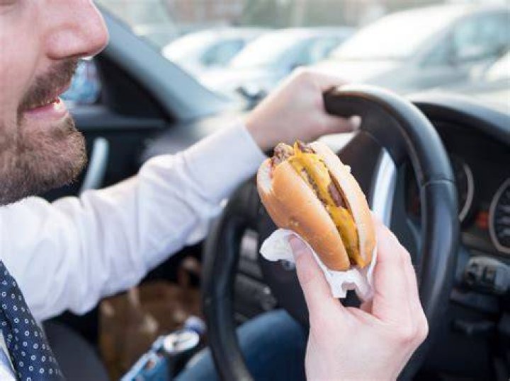 What is the top food offender when driving?