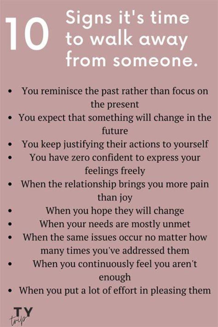When is it time to walk away from a relationship?