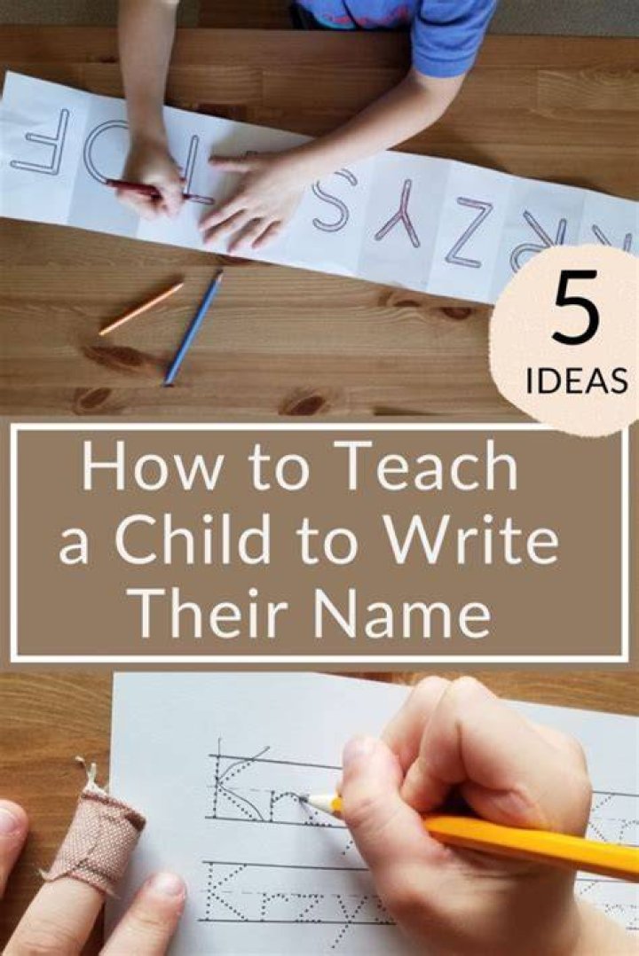 When should a child write their name?
